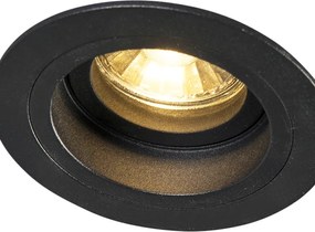 Faretto da incasso smart nero rotondo con WiFi GU10 - Chuck