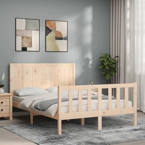 Letto Senza Materasso 140x190 Cm İn Legno Massello Di Pino /