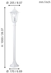 EGLO 22995 - Lampada da esterno LATERNA 5 1xE27/60W