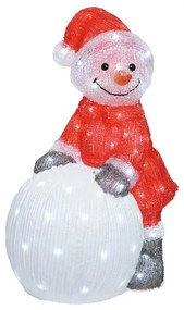 Figura natalizia illuminata 90 lampadine bianco freddo H 60 cm