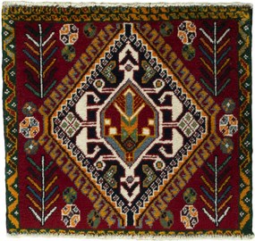 Shiraz Tappeto persiano 50x60 Rosso (Iran) Annodato A Mano