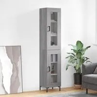 Credenza Grigio Sonoma 34,5x34x180 cm in Legno Multistrato 3199431