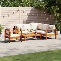 Set Divano da Giardino 5 pz con Cuscini Legno Massello Acacia 3214849