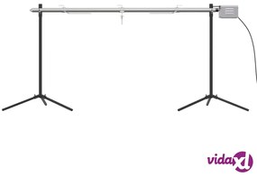 vidaXL Griglia Automatica con Motore Acciaio Inox 150x46,5x82,5cm