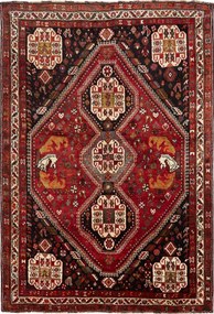 Shiraz Tappeto persiano 270x180 Rosso (Iran) Annodato A Mano