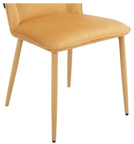 Set di sedie da pranzo in velluto giallo 2 pz Wilma - Støraa