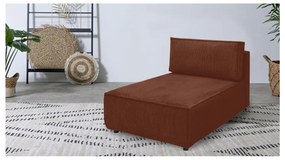 Modulo divano variabile in velluto a coste color mattone Nihad modular - Bobochic Paris