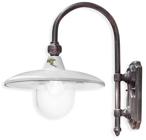 Applique Esterno Classica Campobasso Metallo E Ceramica Nero Sfumato 1 Luce E27