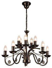 Lampadario a sospensione con catena DONATO 10xE14/40W/230V