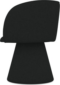 Sedia da pranzo nera in imbottito Maia – Makamii