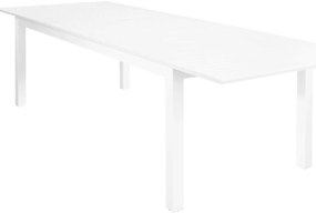 ARGENTUM - set tavolo in alluminio cm 220/280 x 100 x 75 h con 8 poltrone Aulus