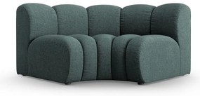 Parte divano componibile turchese con rivestimento in ciniglia e composizione variabile Lupine – Micadoni
