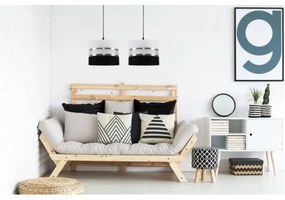 Lampadario a sospensione con filo CORAL 2xE27/60W/230V bianco e nero