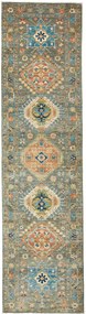 Samarkand Tappeto orientale 80 x 300 Verde (Pakistan) Annodato A Mano