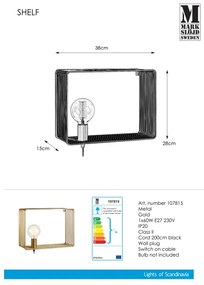 Markslöjd 107815 - Applique SHELF 1xE27/60W/230V