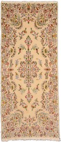 Kerman Tappeto 60 x 140 Beige (Iran) Annodato A Mano