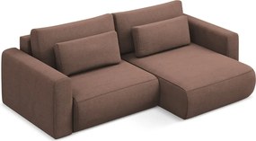 Divano angolare rosa allungabile/con contenitore (con penisola a destra/con chaise lounge) Kapua – Makamii