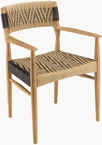 Set di 2 sedie da pranzo da giardino in legno di teak Valeria