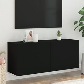 Mobile Tv A Parete Nero 100x30x41 Cm /