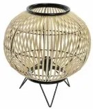 Lampada da tavolo DKD Home Decor Nero Metallo Marrone Bambù (36 x 36 x 37 cm)