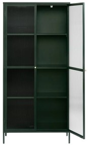 Vetrina in metallo verde scuro 90x190 cm Bronco - Unique Furniture