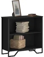 Libreria Nera 80x31x74,5 cm in Legno Multistrato 848619