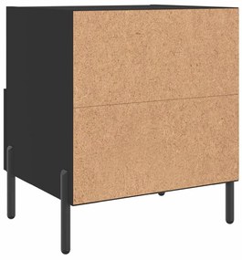 Comodini 2 pz Neri 40x35x47,5 cm in Legno Multistrato