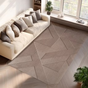 Tappeto marrone chiaro lavabile 240x340 cm Pompei 1613 – Ayyildiz Carpets