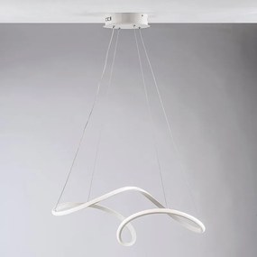 Lampadario LED design Dana bianco, luce con 3 temperature di colore 5000 lumen