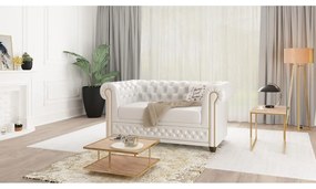 Divano bianco in similpelle 148 cm York - Ropez