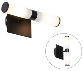 Lampada da parete moderna per bagno nera IP44 2 luci - Bath