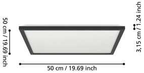 Eglo 901468 - LED RGBW Lampada dimmerabile da esterno ROVITO-Z 17W/230V 50x50cm IP44 nero