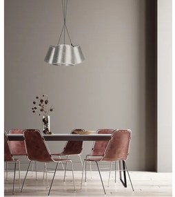 Duolla - Lampadario su filo ROSSA 3xE27/40W/230V argento