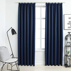 Tende Oscuranti Con Ganci 2 Pz Blue 140x175 Cm /