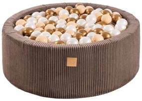Piscina di palline marrone in velluto a coste ø 90x30 cm Montessori – Meowbaby