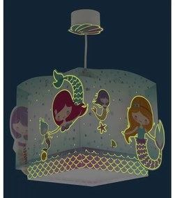 Dalber 63442 - Lampadario per bambini MERMAIDS 1xE27/60W/230V