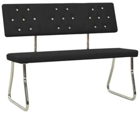 Panca 110 cm Nera in Similpelle
