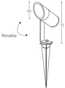 Zambelis E152 - Lampada LED da esterno LED/7W/230V IP65 antracite