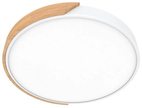 Plafoniera LED Rotonda 36W CCT Ø500mm Legno/Bianco