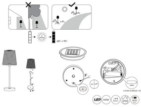 Globo 36629 - Lampada solare LED SOLAR LED/0,06W/3V IP44