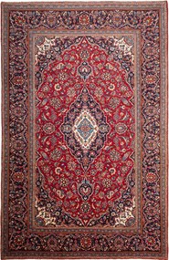 Kashan Tappeto 300x200 Rosso (Iran) Annodato A Mano