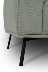 Divano angolare verde (con penisola a destra/a L) con rivestimento in ciniglia Amsterdam – Scandic