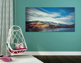 Quadro su tela – Sole al tramonto sopra il lago