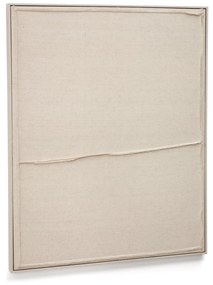Kave Home - Quadro Maha bianco con linea orizzontale 82 x 102 cm