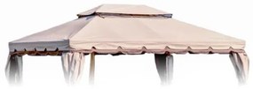 Telo Di Ricambio Per Gazebo 3x3 Cover Di Copertura Air Vent Moka PVC/PU Royal
