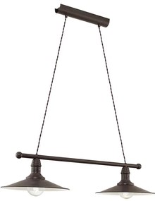 Eglo 49457 - Lampadario STOCKBURY 2xE27/60W/230V