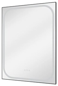 Specchio con illuminazione integrata bagno rettangolare SENSEA L 60 x H 80 x P 3 cm grigio / argento