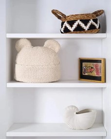 Cuscino per divano da bambini color crema con rivestimento in bouclé Teddy Pouch – Wigiwama