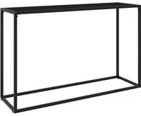 Tavolo Consolle Nero 120x35x75 cm in Vetro Temperato 322816