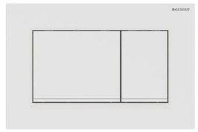 Placca Di Azionamento Doppio Pulsante Geberit "Sigma 30" Bianco Opaco/Bianco Lucido